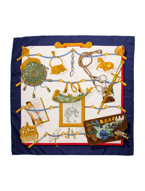 hermes scarf blue lion|hermes scarf drawing.